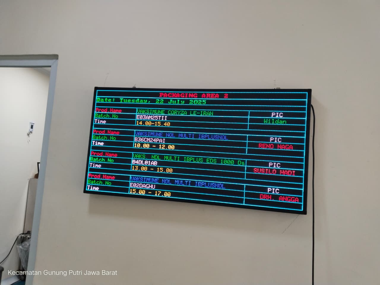 Pembuatan Andon Line Counter